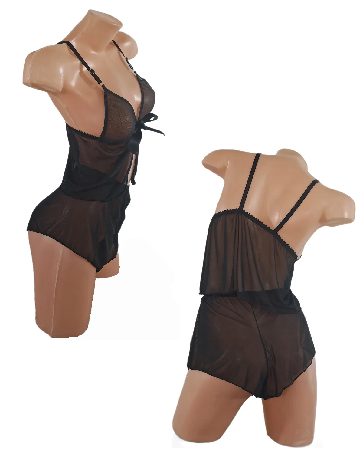 Conjunto Piyama Microtul Short con Moño (art 2028) Talle 85 al 120: imagen 2