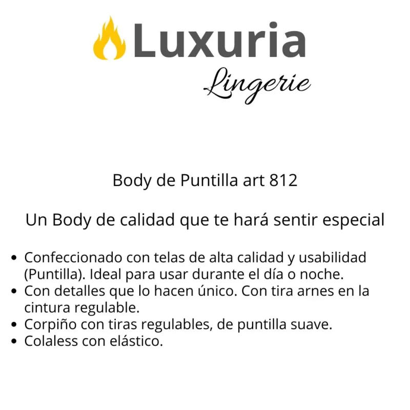 Body Encaje (Art 812) Talle 90 al 110