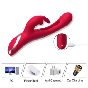 Vibrador 3 en 1 Dildo + Estimulador de Clítoris + Estimulador punto G Recargable USB: imagen 5