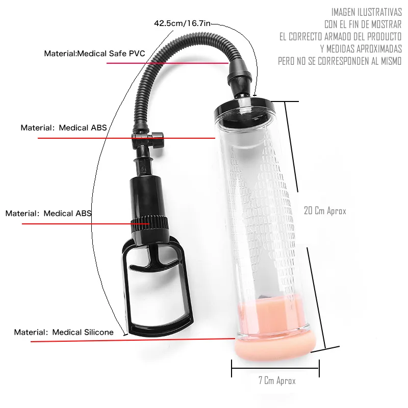 Bomba Vacio Peneana - Tubo 20 x 6 - Penis Pump Vagina - Imagen 5