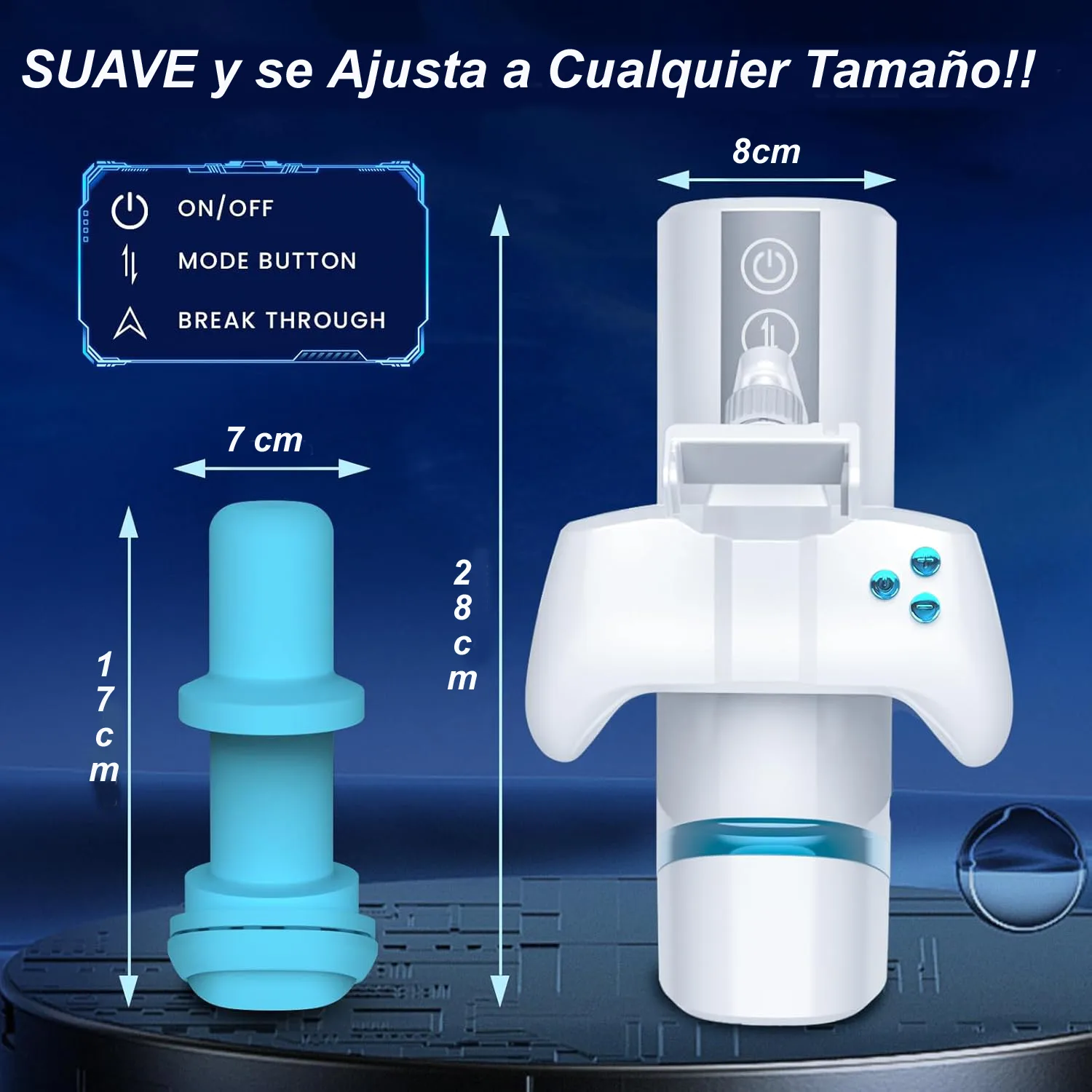 Masturbador Masculino con Vibración y Movimiento tipo Joystick para Celular - Imagen 6
