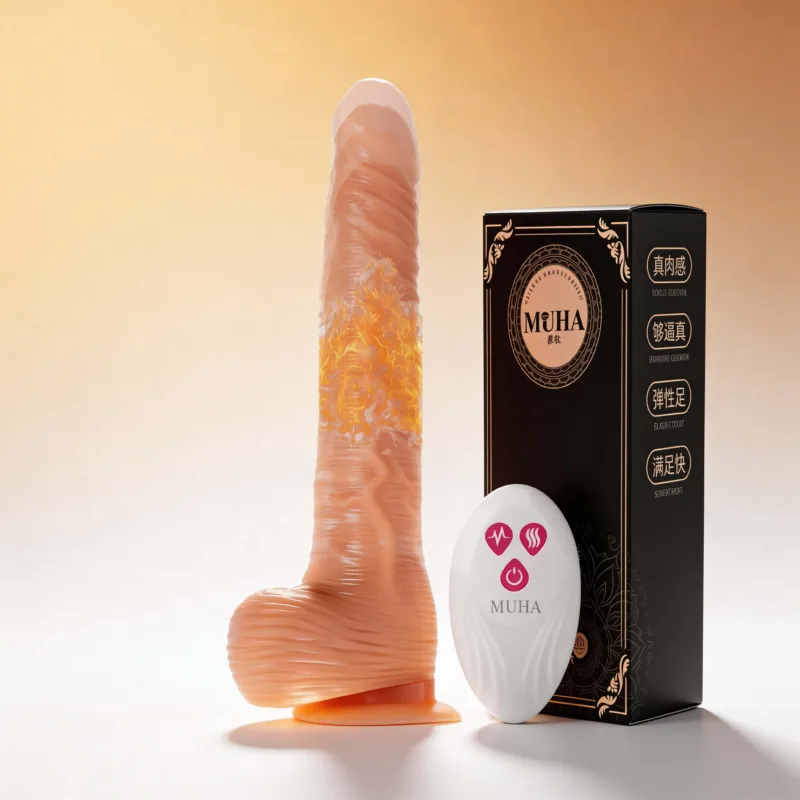 Consolador Pene vibrador con movimiento (Sube-Baja)
