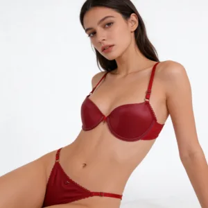 Conjunto Bustier Engomado Tasa Soft Push Up (art 2042) Talle 85 al 100: imagen 4